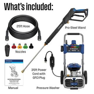 Westinghouse WPX3200e PSI 1.76 GPM 13 Amp Cold Water Electric Pressure Washer with Turbo Nozzle and Quick Connect Tips WPX3200e