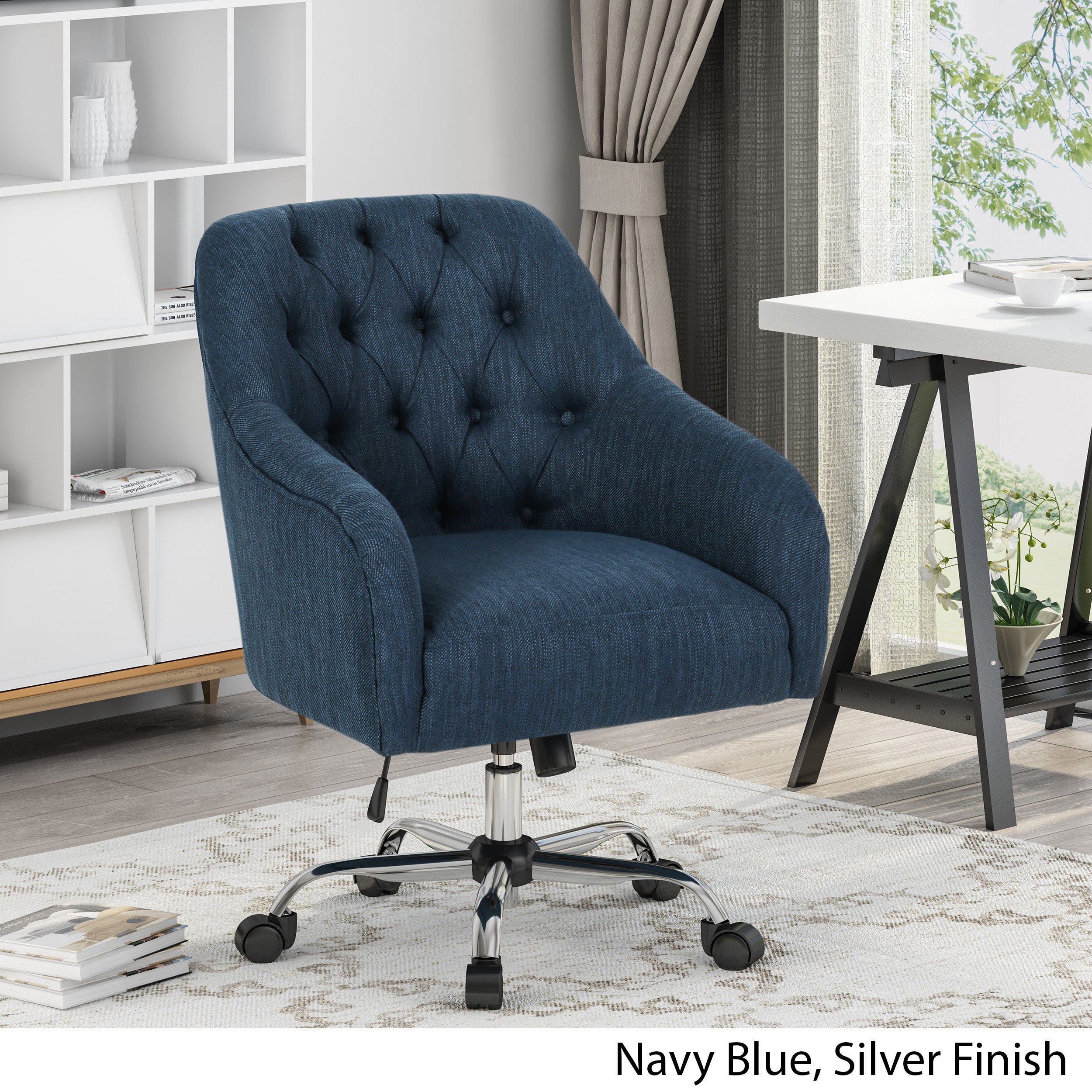 Uriel Tufted Home Office Chair with Swivel Base