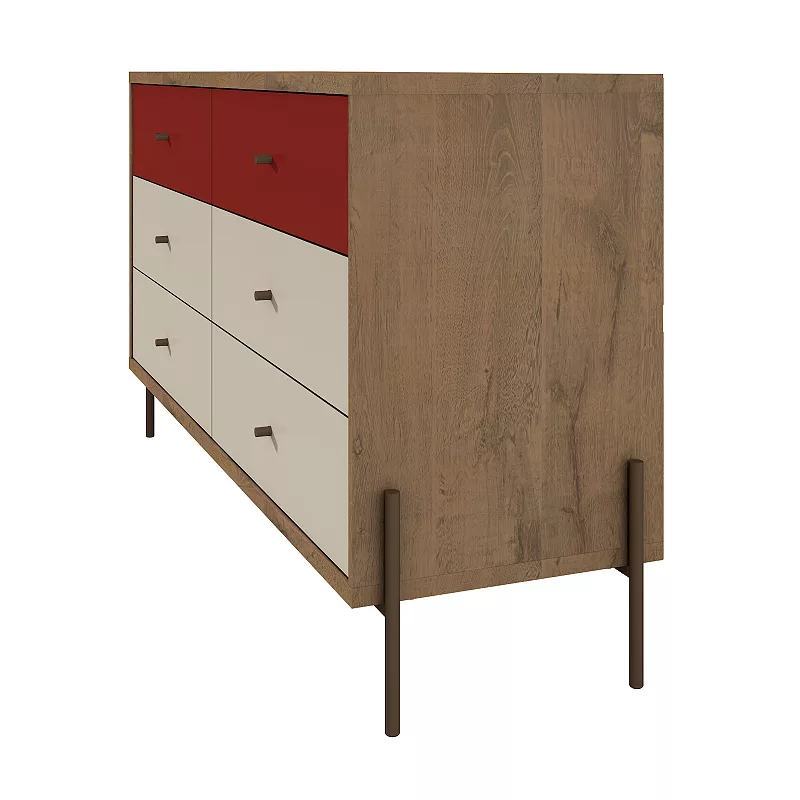 MANHATTAN COMFORT Joy 6-Drawer Double Dresser