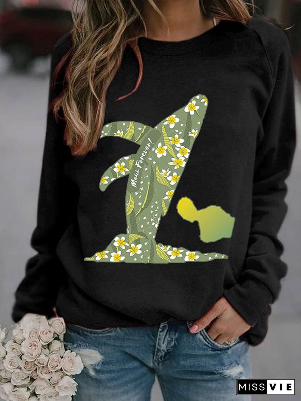 Women's Maui Forever Print Sweatshirt