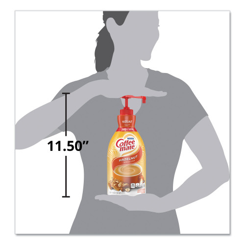 Coffee-mate Liquid Coffee Creamer， Hazelnut， 1500mL Pump Bottle (31831)