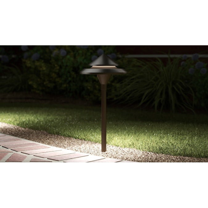 Kichler 200-Lumen 3-Watt Olde Bronze Low Voltage Hardwired LED Outdoor Path Light