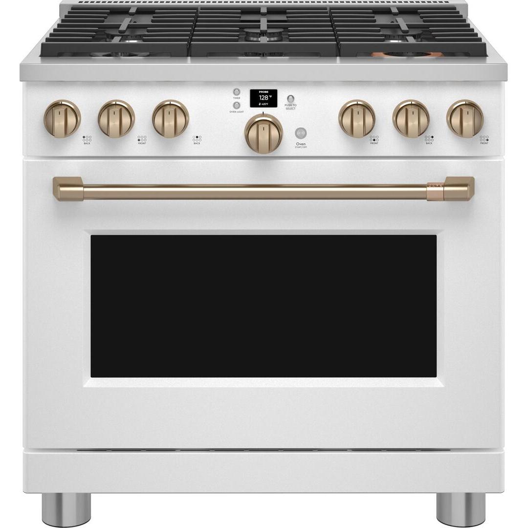 Caf¨¦ 36-inch Freestanding Gas Range with WI-FI Connect CGY366P4TW2