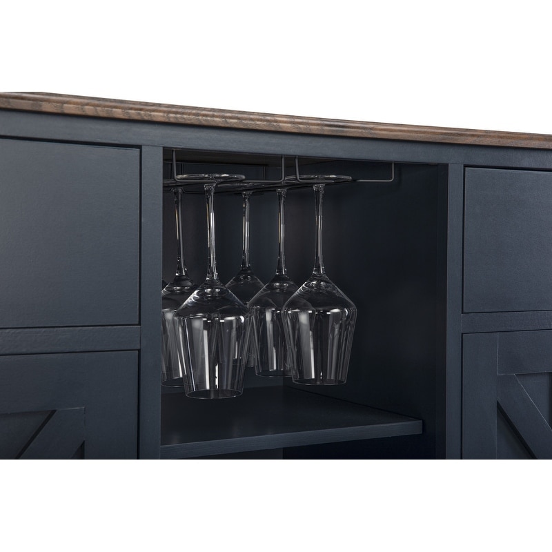 47 in. Modern X Door Wine Cabinet w/ Built in Wine Rack   47\