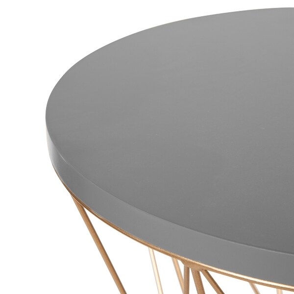 Kate and Laurel Mendel Round Metal End Table - 16x16x20