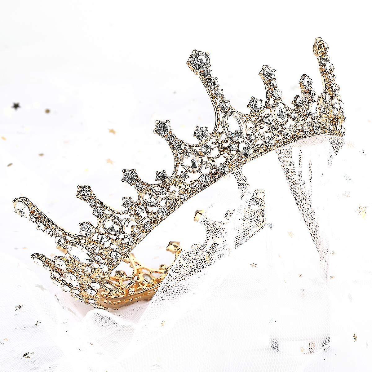 Z Baroque Queen Crown Compatible With Women Vintage Tiaras With Gemstones Compatible With Pr