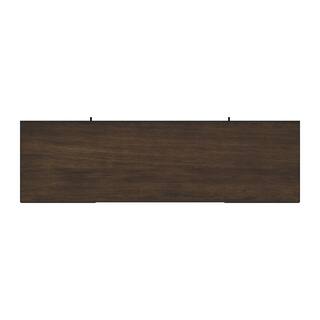 SCOTT LIVING ROSALIE 65 in. Freestanding Media Console Wooden Electric Fireplace in Warm Brown Birch HDSLFP65W-4A