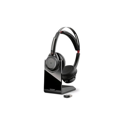 poly B825-M Voyager Focus UC Binaural Over-the-Head Bluetooth Headset， Black (202652102)