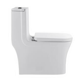 Swiss Madison Concorde 1-Piece 0.81.28 GPF Dual Flush Square Toilet in White SM-1T106