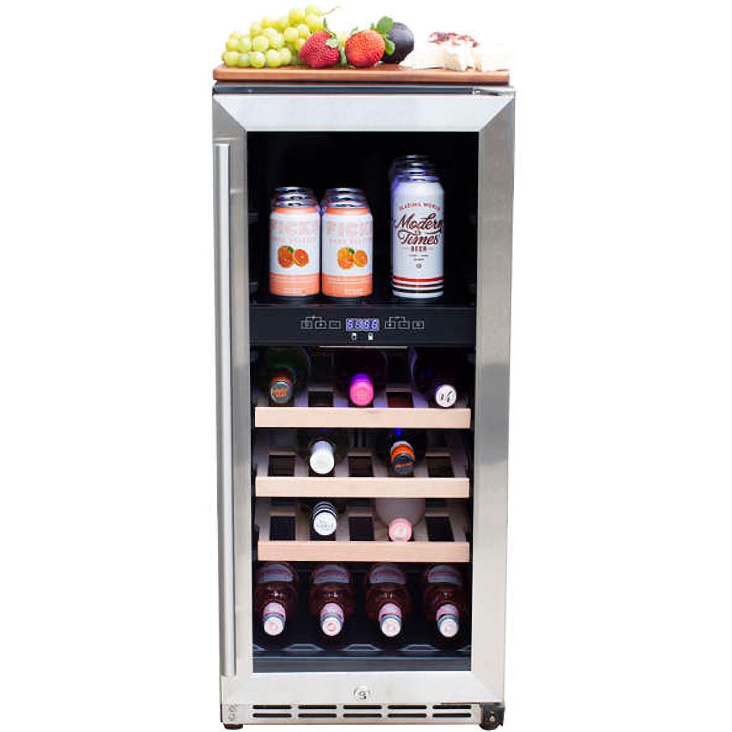 Summerset 15-Inch Outdoor Rated Dual Zone Wine Cooler