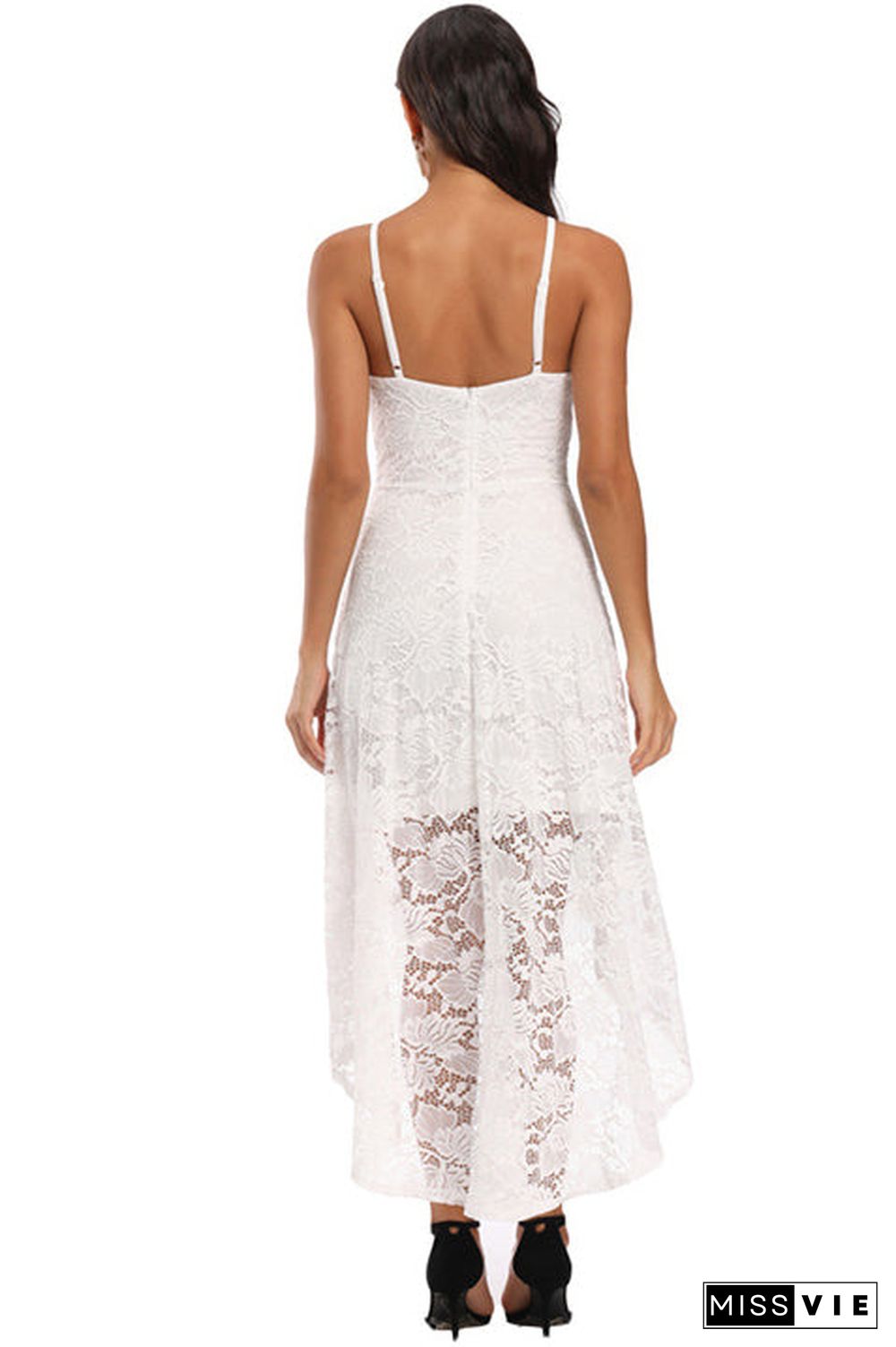 Cute High Low Lace Cocktail Dress