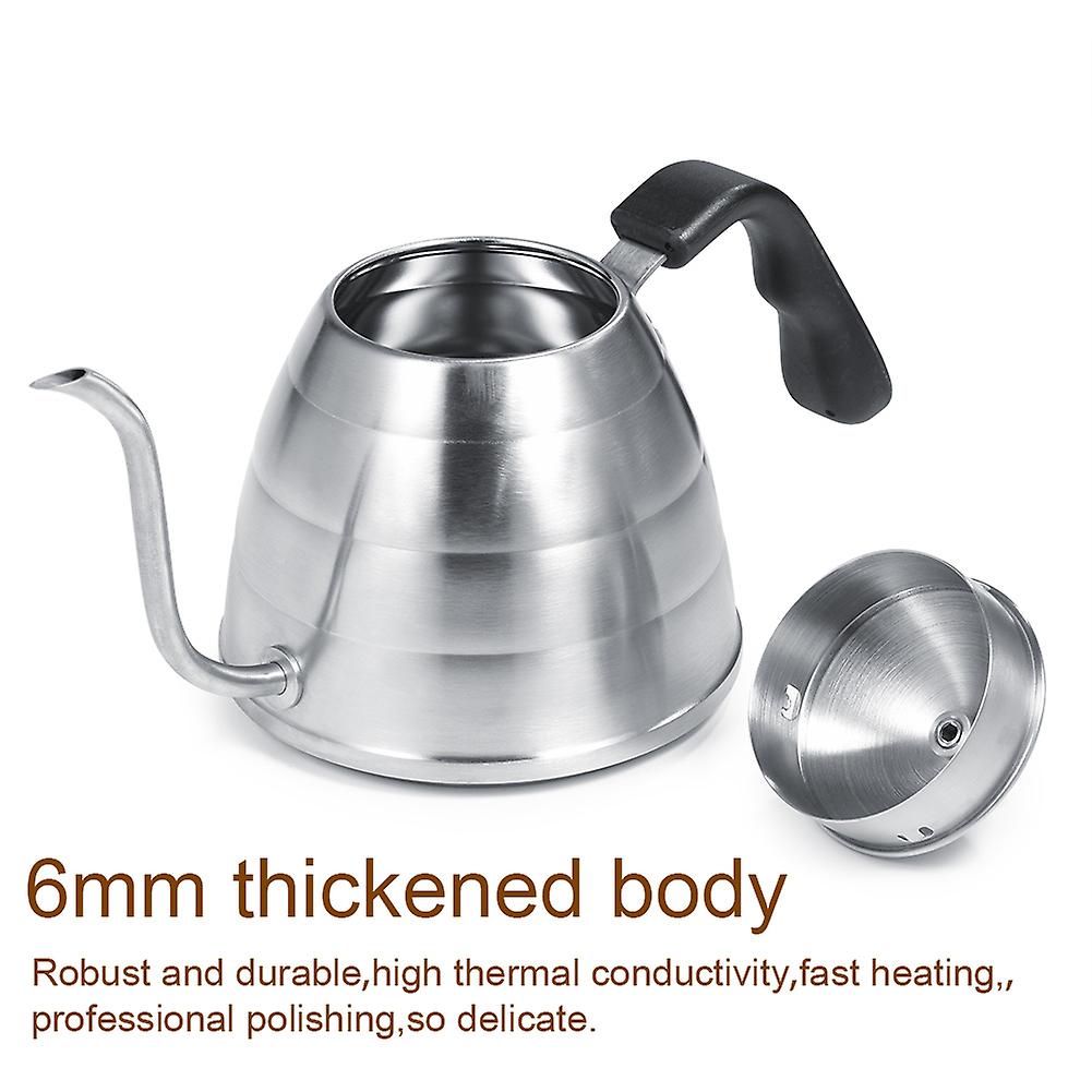 900ml 304 Stainless Steel Pour Over Coffee Gooseneck Kettle Teapot For Home Cafe Matte Surface