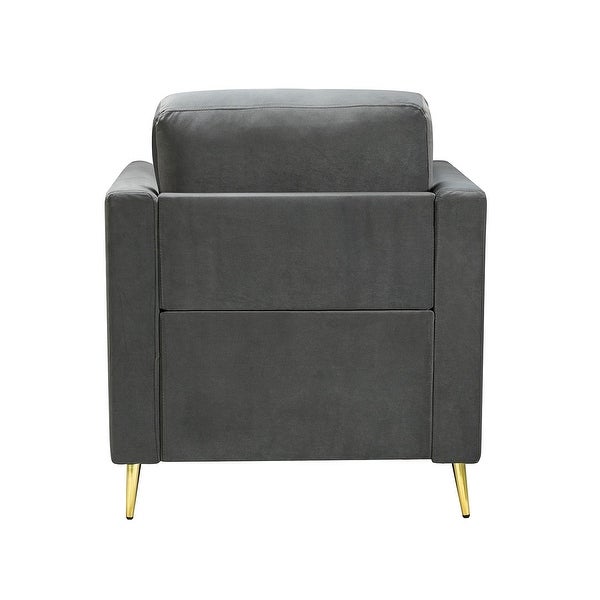 Clara Modern Club Chair with Velvet Tufted Back Set of 2 by HULALA HOME