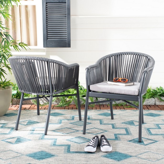 Stefano Rope Chair set Of 2 Grey Safavieh