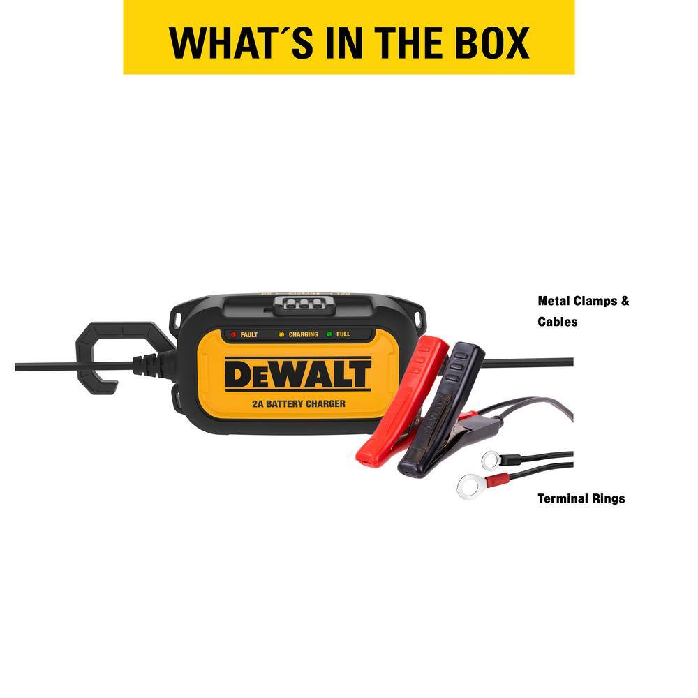 DW Professional 2 Amp Automotive Battery Charger and Maintainer DXAEC2