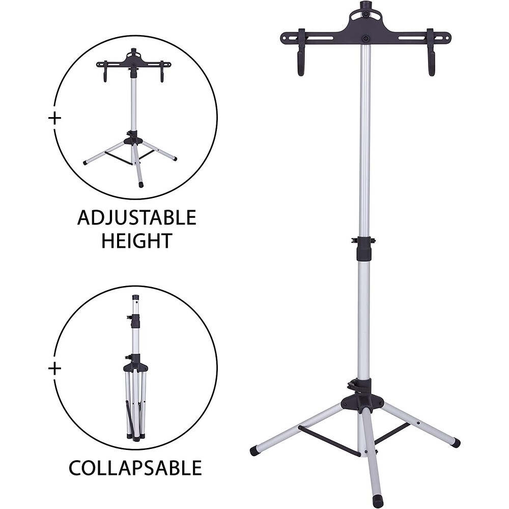 RaxGo Bike Storage Rack  Bicycle Stand for Garage  Adjustable Height  Freestanding  Foldable Design   1 bike