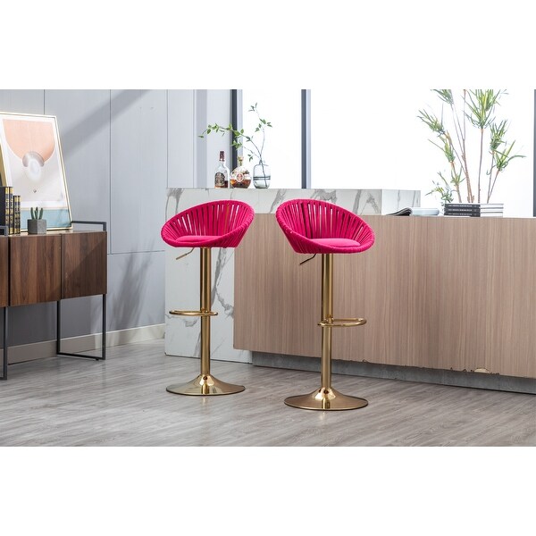 Kitchen Bar Chairs Velvet Bar Stools Set of 2 Barstools - 19.69 *18.11 *38.58