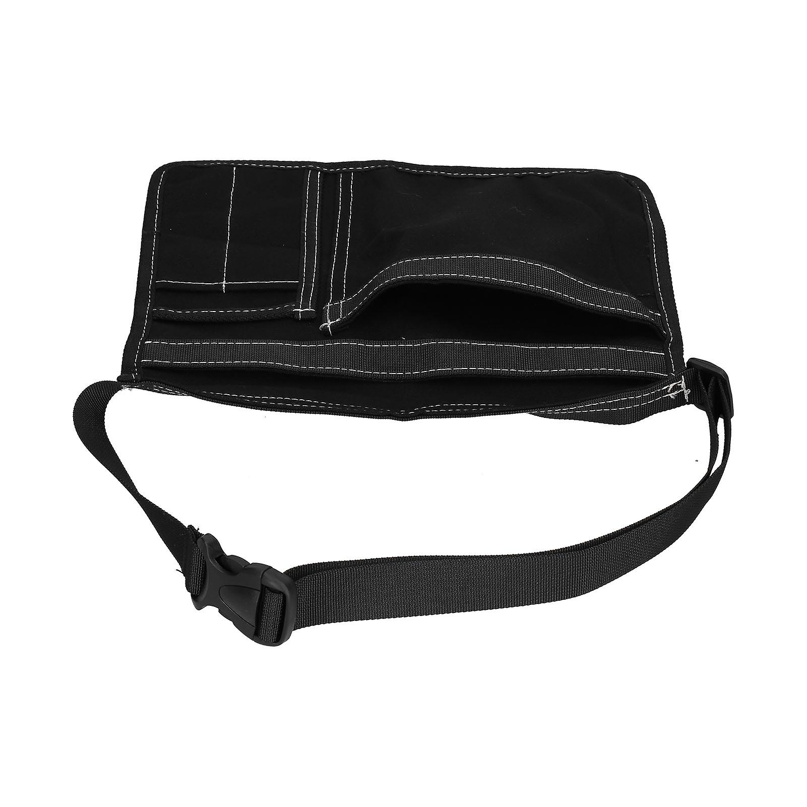 Tool Waist Bag Lightweight Multi Pocket Oxford Cloth Waist Tool Pouch for Garden Climbing OutdoorBlack