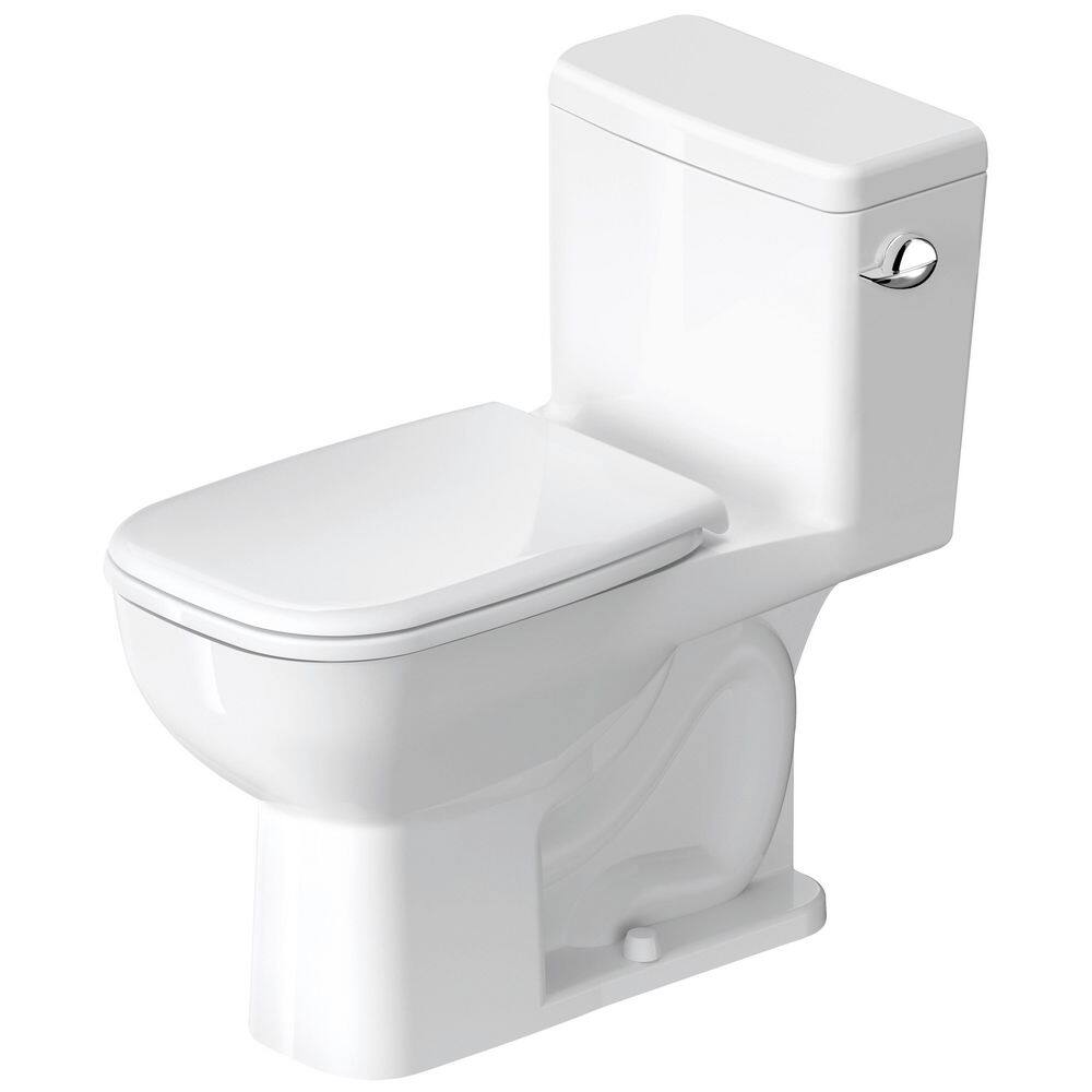 Duravit D-Code 1-Piece 1.28 GPF Single Flush Elongated Toilet in White Seat Not Included 0113010082