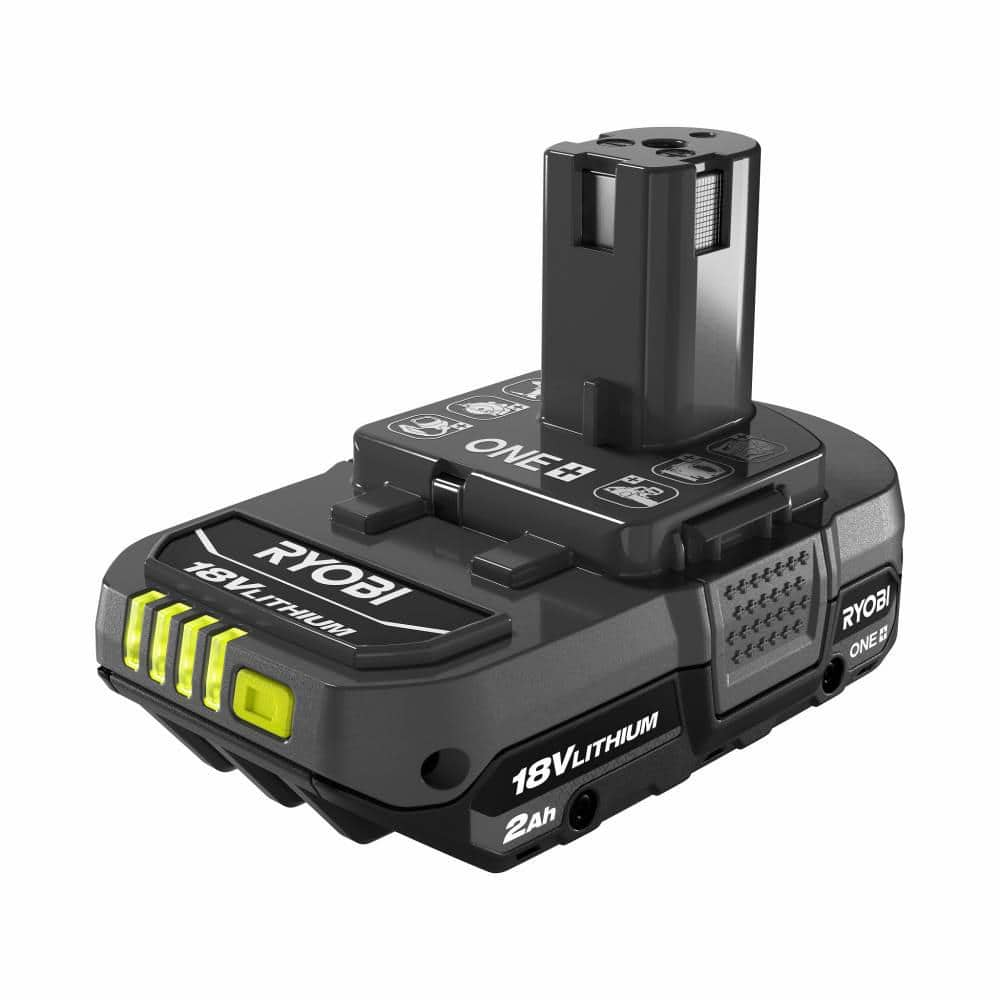 RYOBI ONE+ 18V Lithium-Ion 2.0 Ah Compact Battery and Charger Starter Kit PSK005