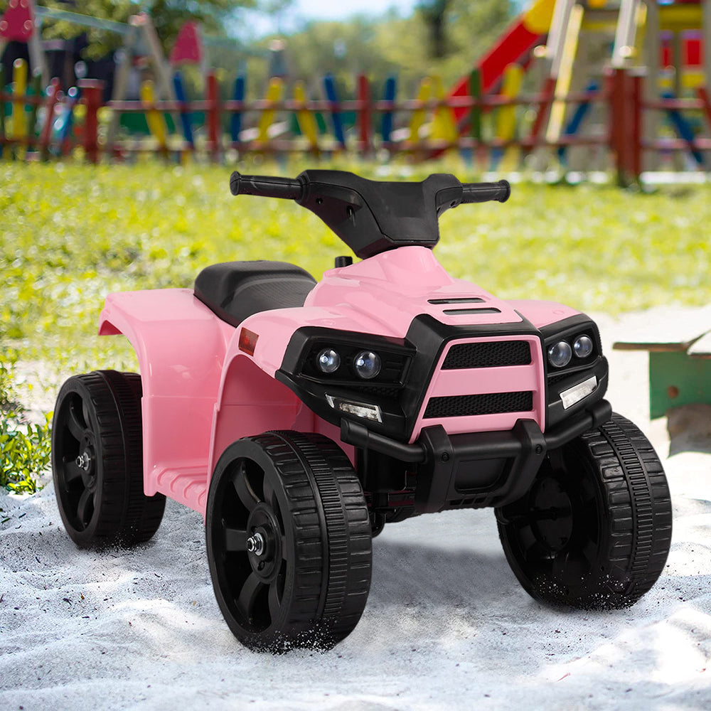 iRerts 6V Kids Ride on Toys, Battery Powered Ride on ATV Cars for Boys Girls Birthday Gifts, Kids Electric Cars for Toddlers, Kids Electric Ride on Vehicles with Headlights, Horn, Pink