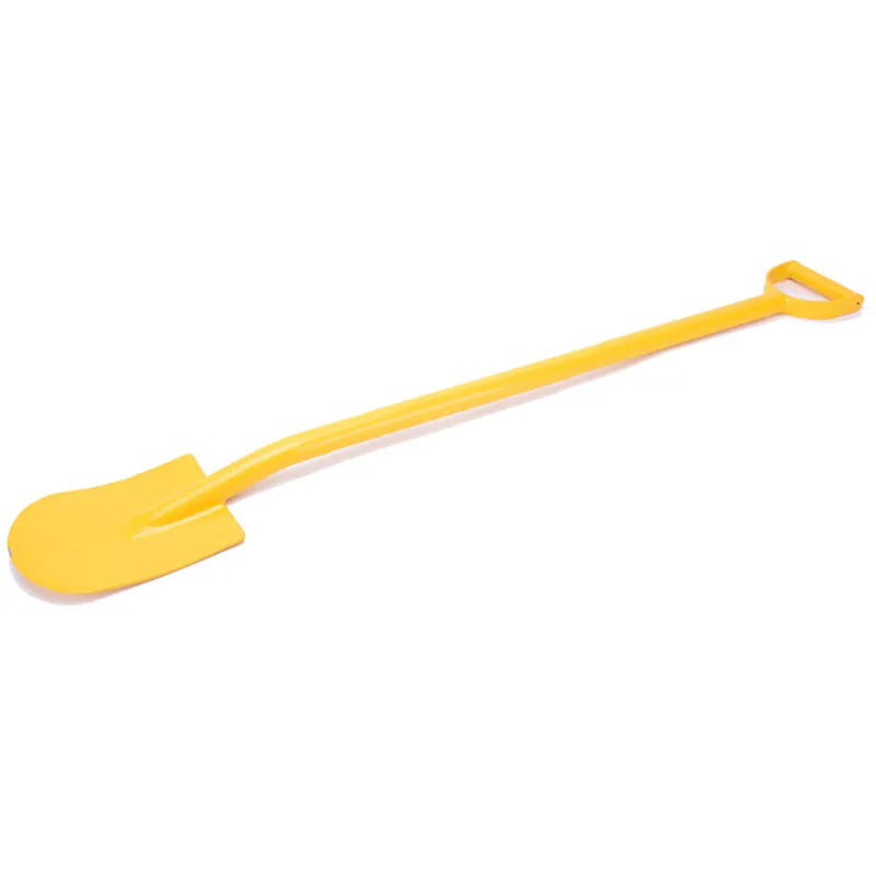 Sustainable fence tool steel yellow short handle digging spade