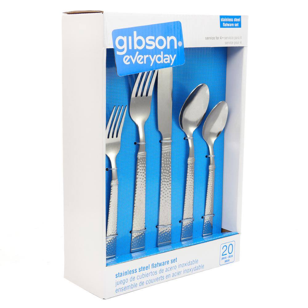 GIBSON EVERYDAY Home Prato 20-Piece Flatware Set (Service for 4) 985100588M