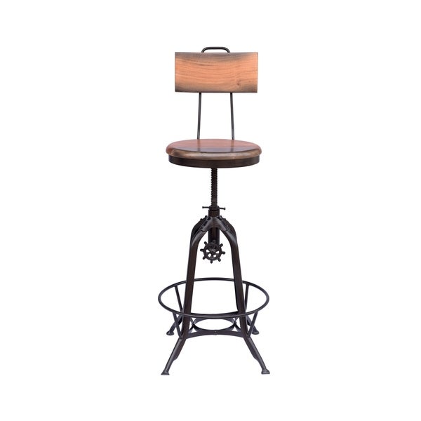 Clarkson Modern Industrial Acacia Wood Bar Stool by Christopher Knight Home