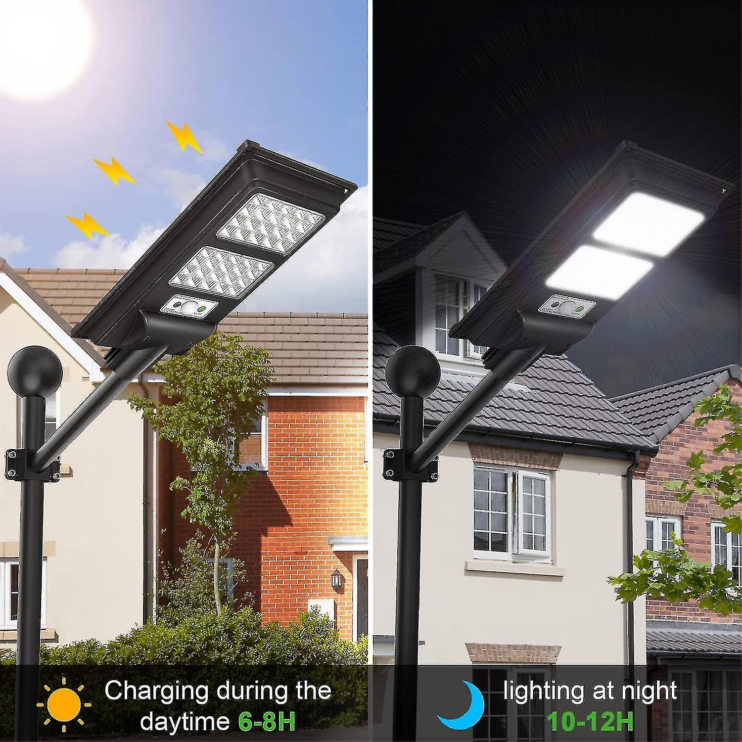 Solar Light Outdoor， Waterproof ， With Remote Control For Basketball Court， Parking Lot， Garden， Str