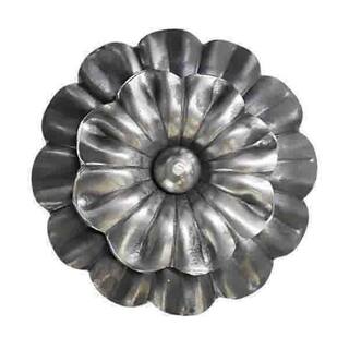 arteferro 3-34 in. Round Heavy Gauge Floral Design Raw Forged Rosette 116A5