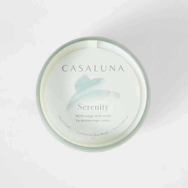 Serenity Fashion Salted Glass Wellness Jar Candle Green