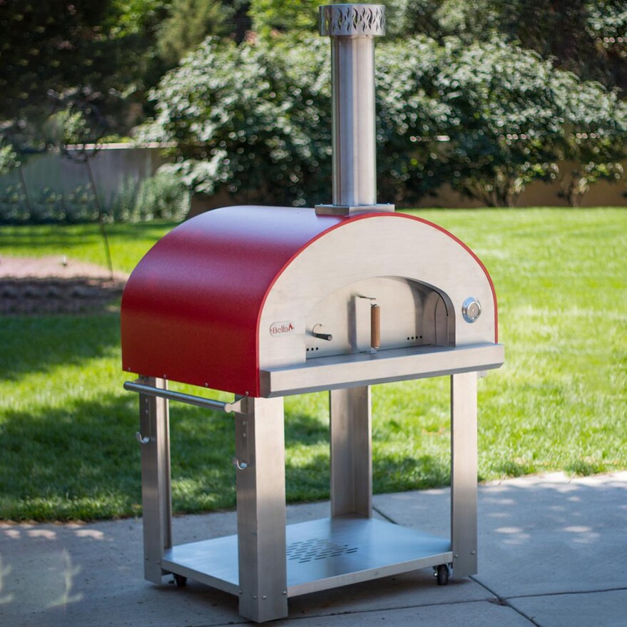 Bella Grande 36-Inch Outdoor Wood-Fired Pizza Oven On Cart