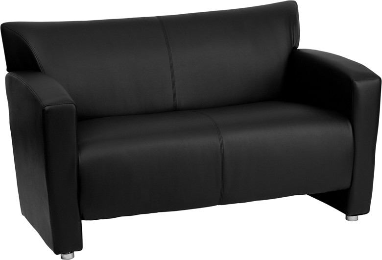 HERCULES Majesty Series Reception Set in Black LeatherSoft   Contemporary   Living Room Furniture Sets   by Homesquare  Houzz