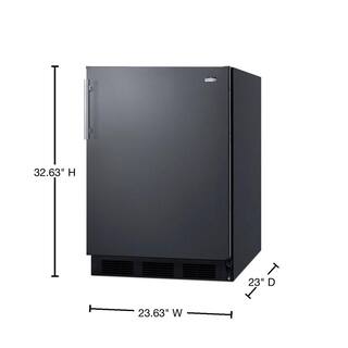 Summit Appliance 24 in. W 5.5 cu. ft. Freezerless Refrigerator in Black FF63BK2