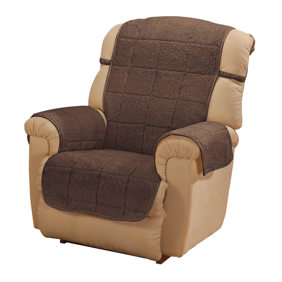 Bradley Sherpa Recliner Protector - Slipcover - Brown