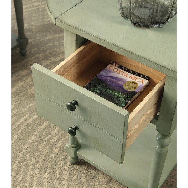 Furniture of America Kist Country 25-inch Solid Wood 1-shelf Side Table