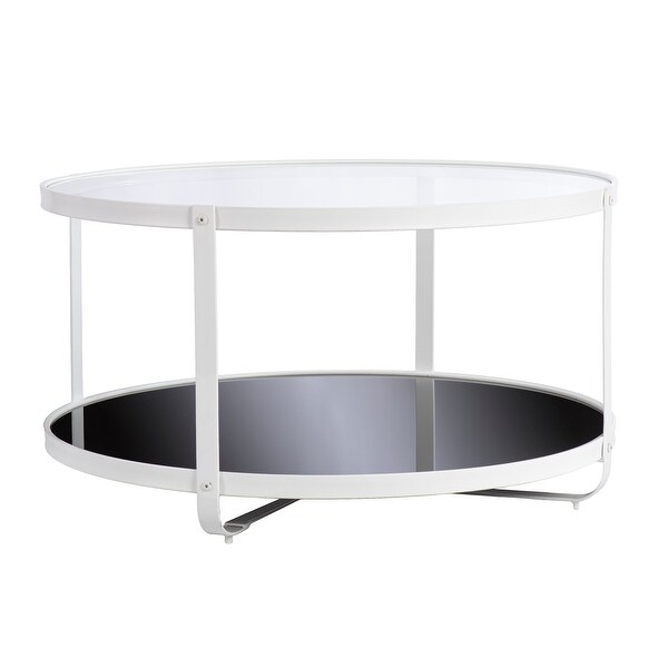 SEI Furniture Valerio Contemporary White Glass Coffee Table