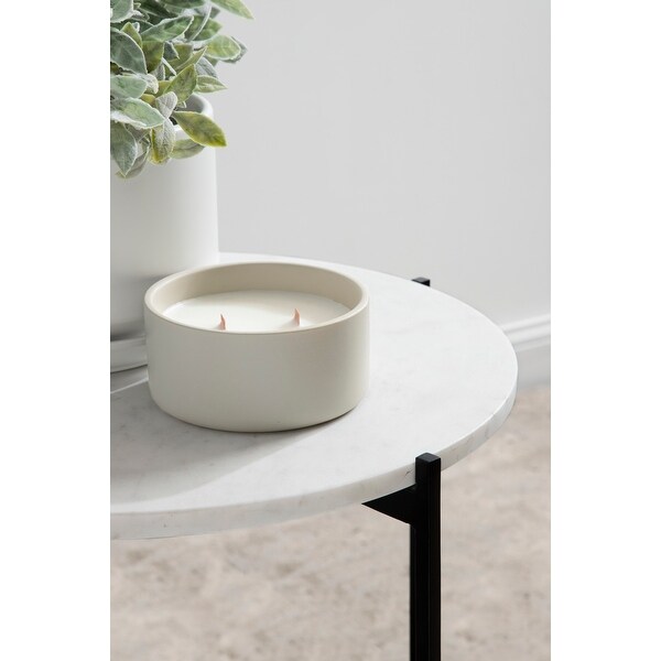 Kate and Laurel Lavish Marble Side Table