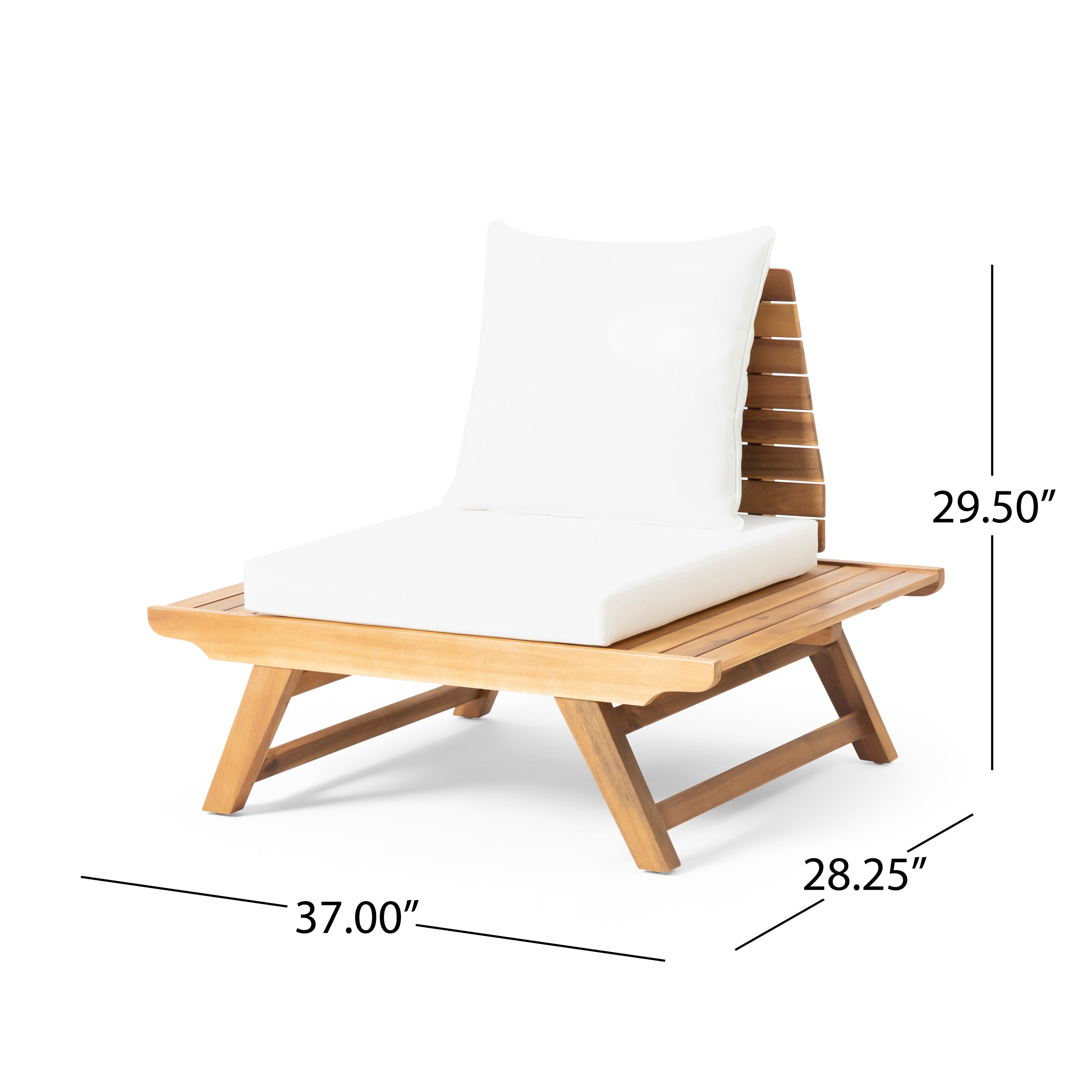 Kaiya Outdoor Acacia Wood 6 Seater Chat Set