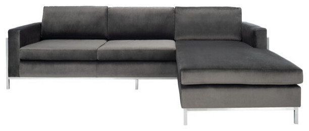 Safavieh Couture Camila Poly Blend Sectional   Contemporary   Sectional Sofas   by Safavieh  Houzz