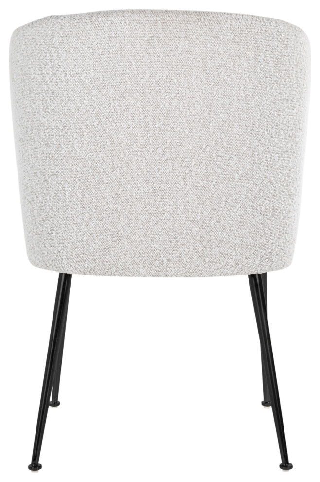 Black Leg White Bouclé Chair  OROA Fallon   Midcentury   Dining Chairs   by Oroa   Distinctive Furniture  Houzz