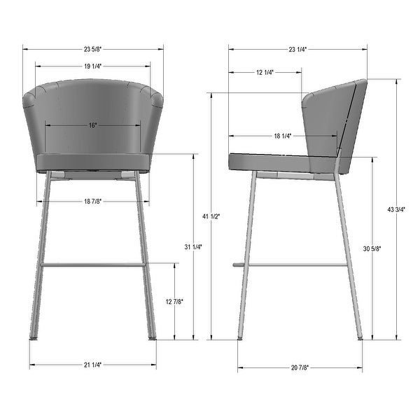 Amisco Camilla Counter and Bar Stool