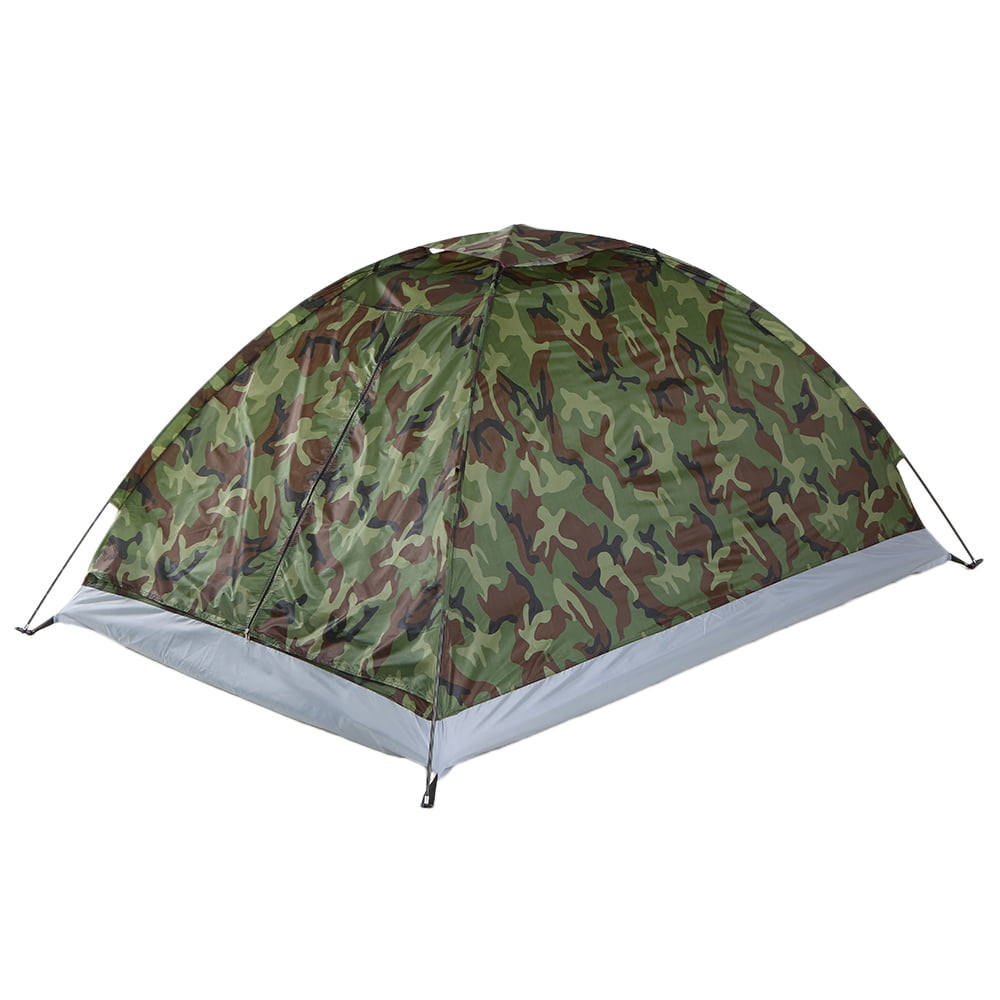 walmeck Camping Tent for 2 Person Single Layer Outdoor Portable Camouflage