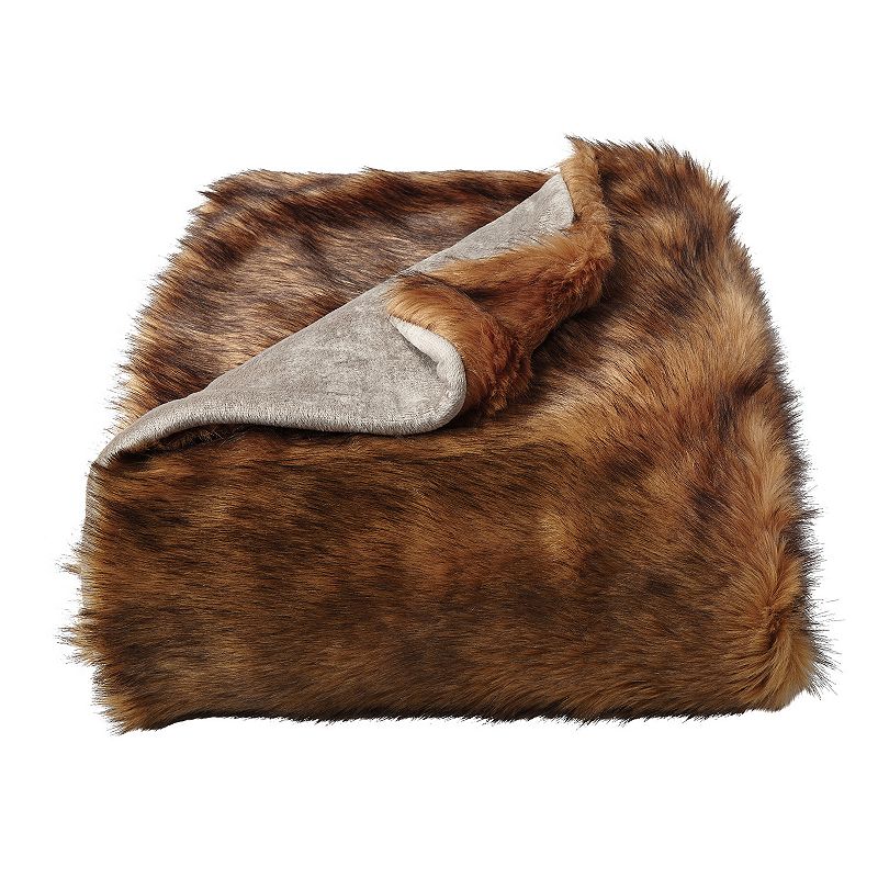 Portsmouth Home Chinchilla Faux Fur Throw Blanket