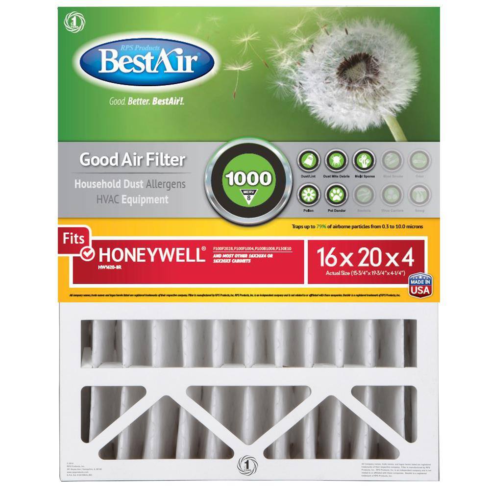 BestAir 16 x 20 x 4 Honeywell FPR 4 Air Cleaner Filter HW1620-8R