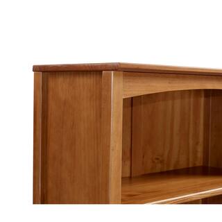 Camaflexi Shaker Style 36 in. Cherry Wood 3-shelf Standard Bookcase with Adjustable Shelves SHK365