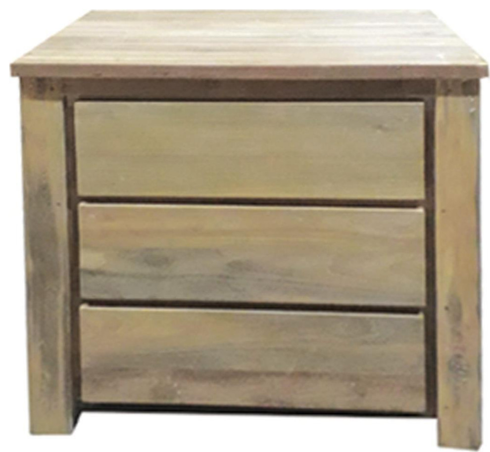 End Table Side PADMAS PLANTATION STOCKHOLM Reclaimed Teak   Transitional   Side Tables And End Tables   by EuroLuxHome  Houzz