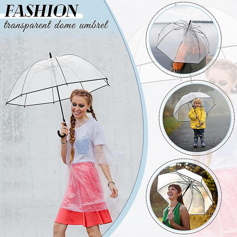 Rain and Windproof Umbrella - Perfect For Weddings， Travel And Outdoor Events - Curved Handle With Deluxe Finish