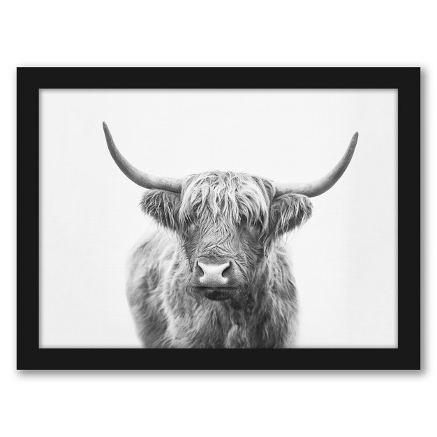 Americanflat Animal Minimalist Highland Bull Framed Print Wall D cor Variety Of Frame Colors