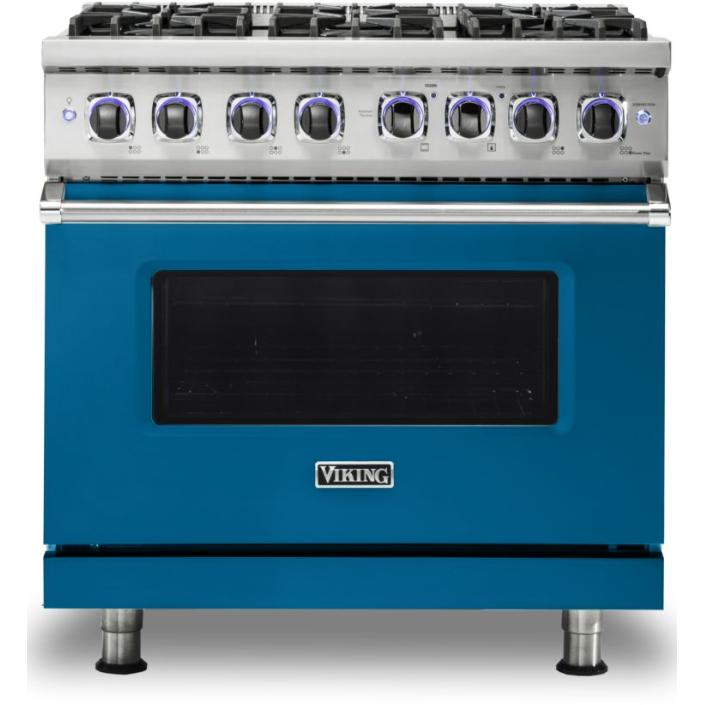 Viking 36-inch Freestanding Gas Range with Elevation Burners VGR7362-6BABLP